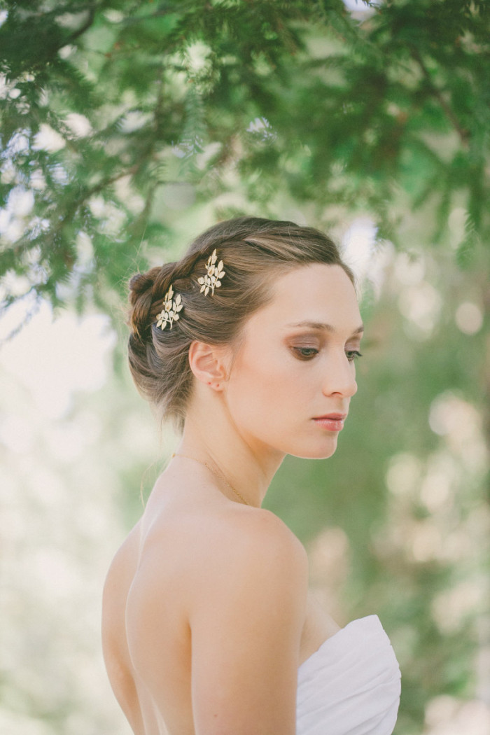 Gold Rose Wedding Hairpins by Echo and Laurel on Etsy