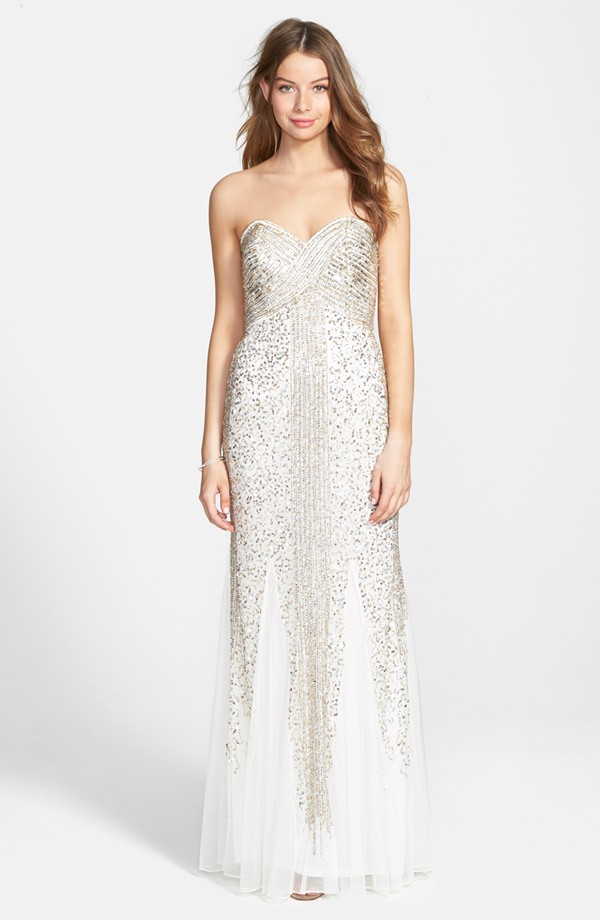 Sequin dress for beach bride