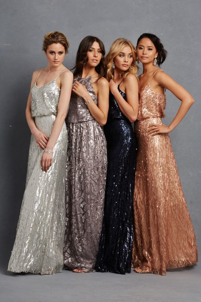 Mix and Match Sequin Bridesmaid Dresses