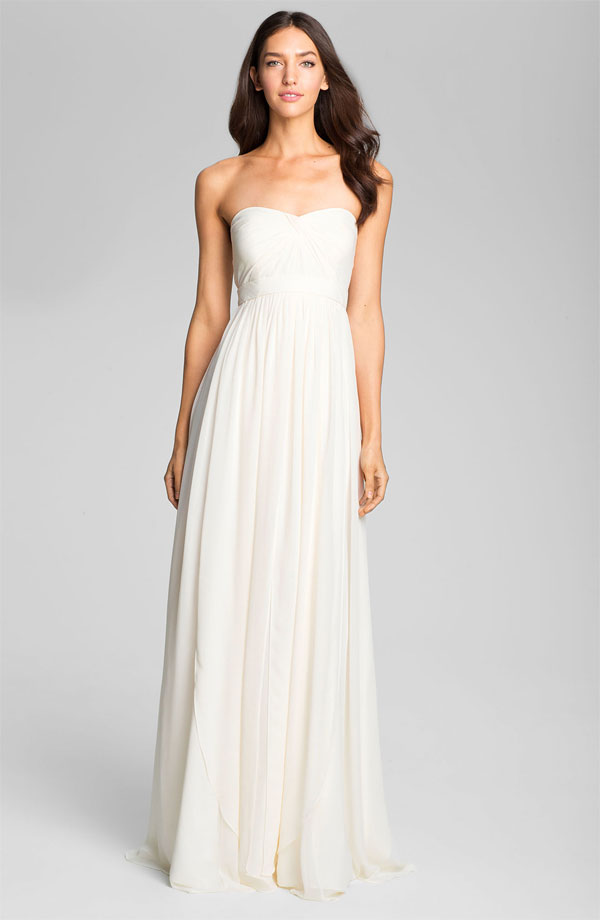 Simple white wedding dress for beach wedding by Jenny Yoo