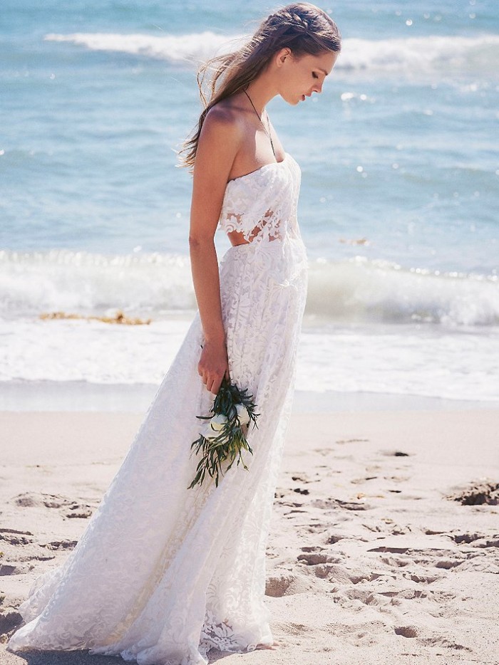 Boho beach wedding dress | Free People Lola wedding dress for a beach wedding