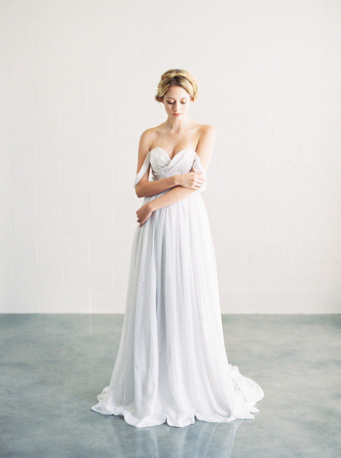 Ivy by Saint Isabel Gray Beach Wedding Dress |Photo by Loft Photography