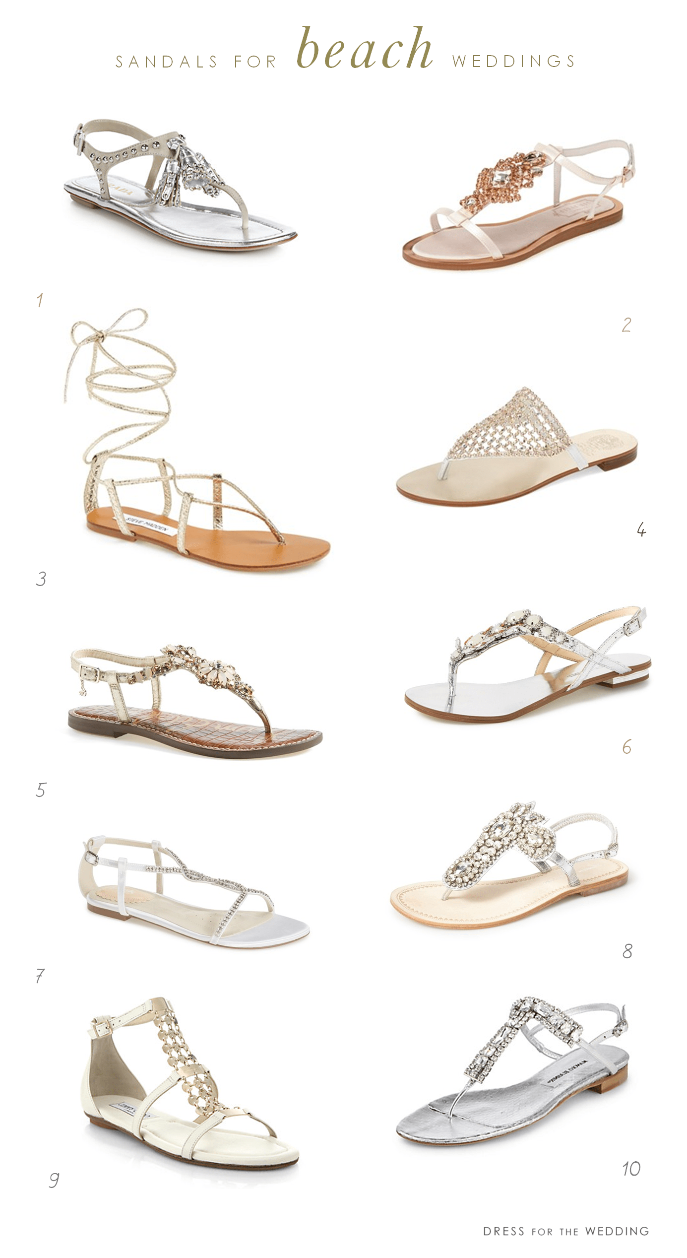 Sandals for Beach Weddings