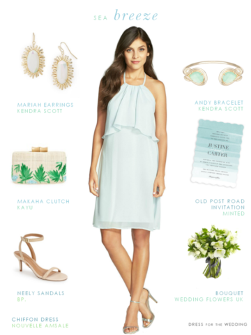 Light Blue Dress for a Beach Bridesmaid