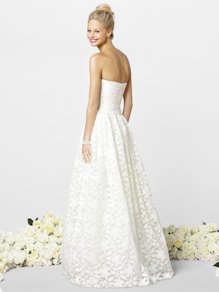 Lace strapless gown from After Six