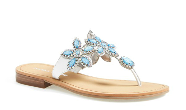 blue wedding sandals