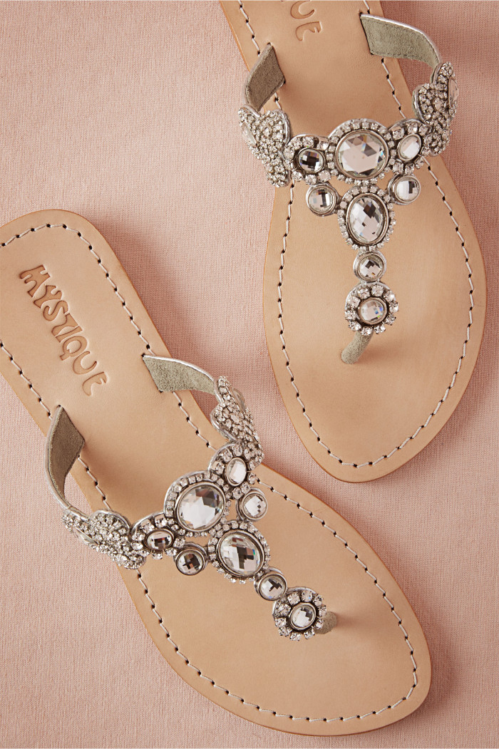 jeweled sandals for a beach wedding from BHLDN