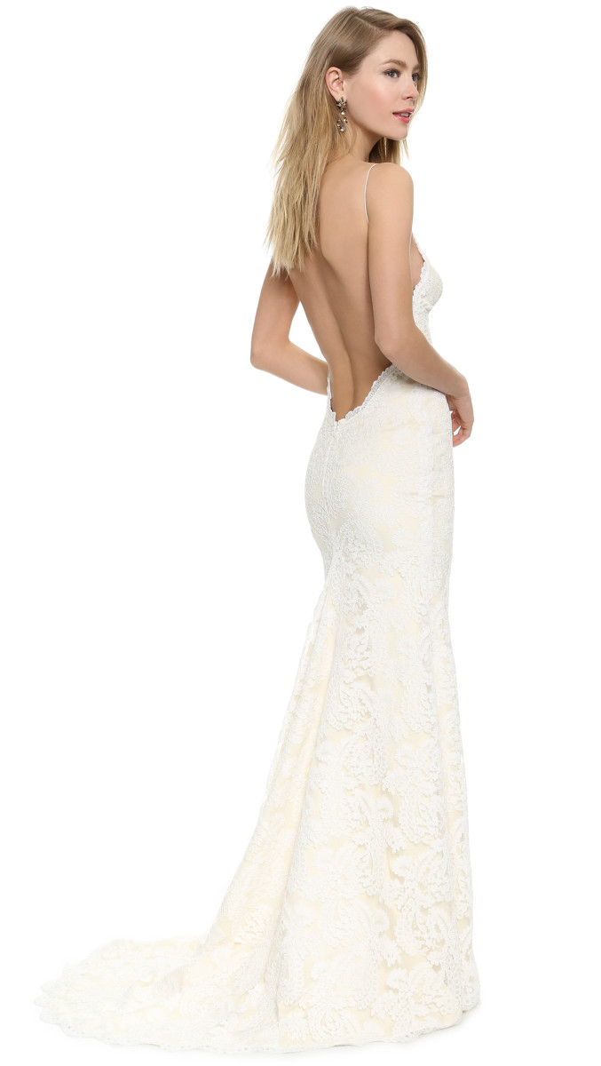 Backless Katie May Gown for a Beach Bride