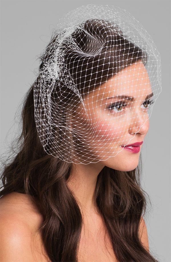 French net birdcage veil