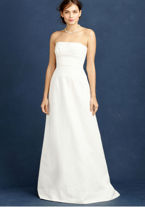 simple silk wedding dress