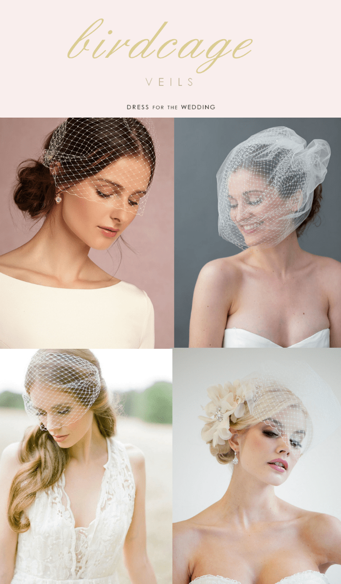 Birdcage Veils and Short Blusher Veils