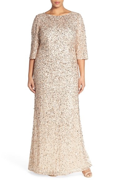 mother of the bride gold dresses plus size