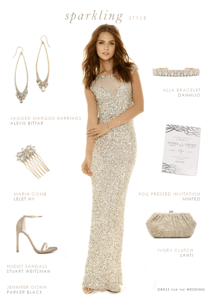 A Sparkling Sequin Wedding Gown