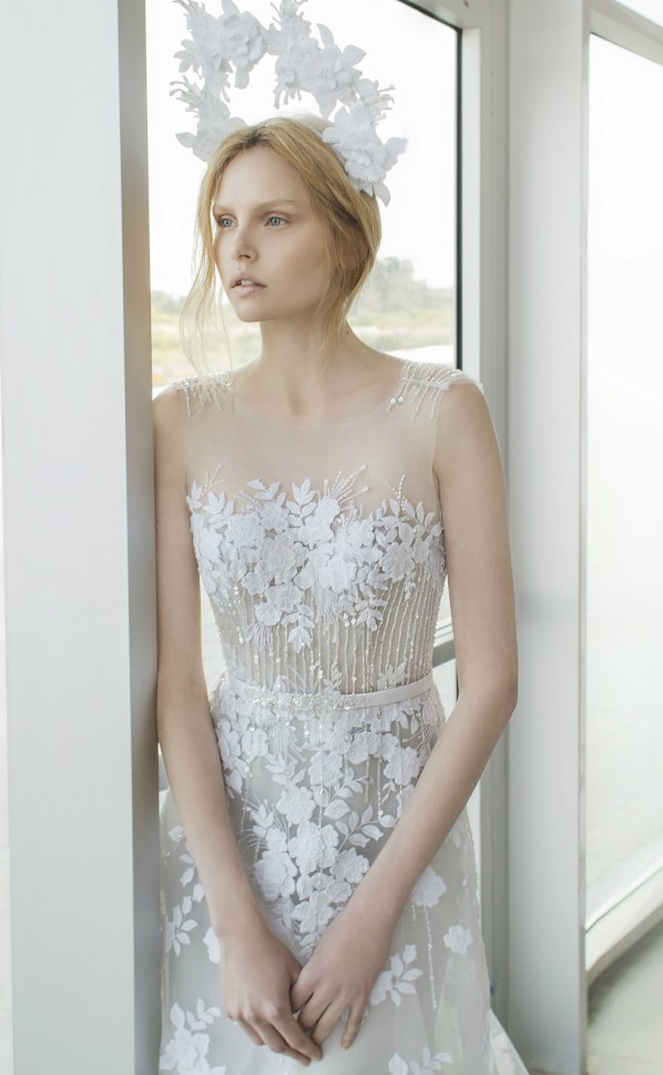 Alpha by Mira Zwillinger Detail | Gowns by Mira Zwillinger, Photography by Alexander Lipkin 