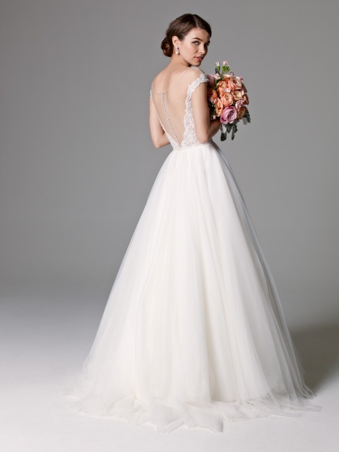 Illusion back gown with tulle | Skye by Watters