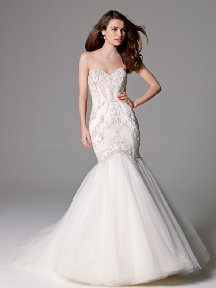 Fit and flare wedding dress| 'Sanibel' by Watters