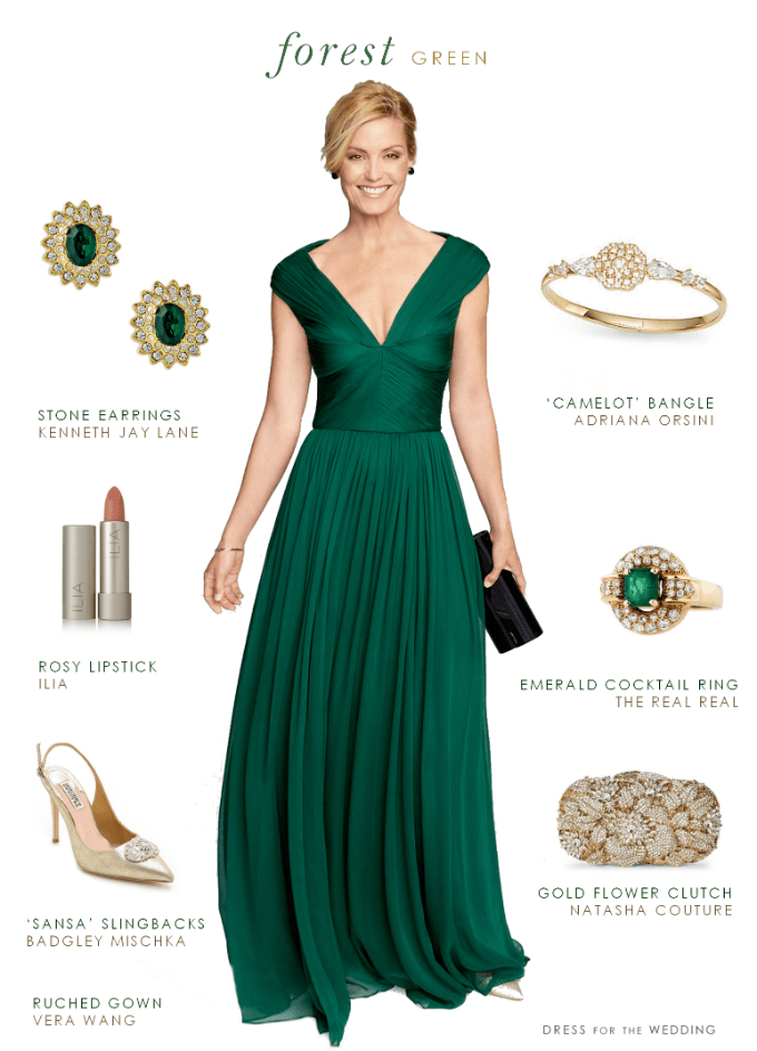 mother of the bride dark green dresses