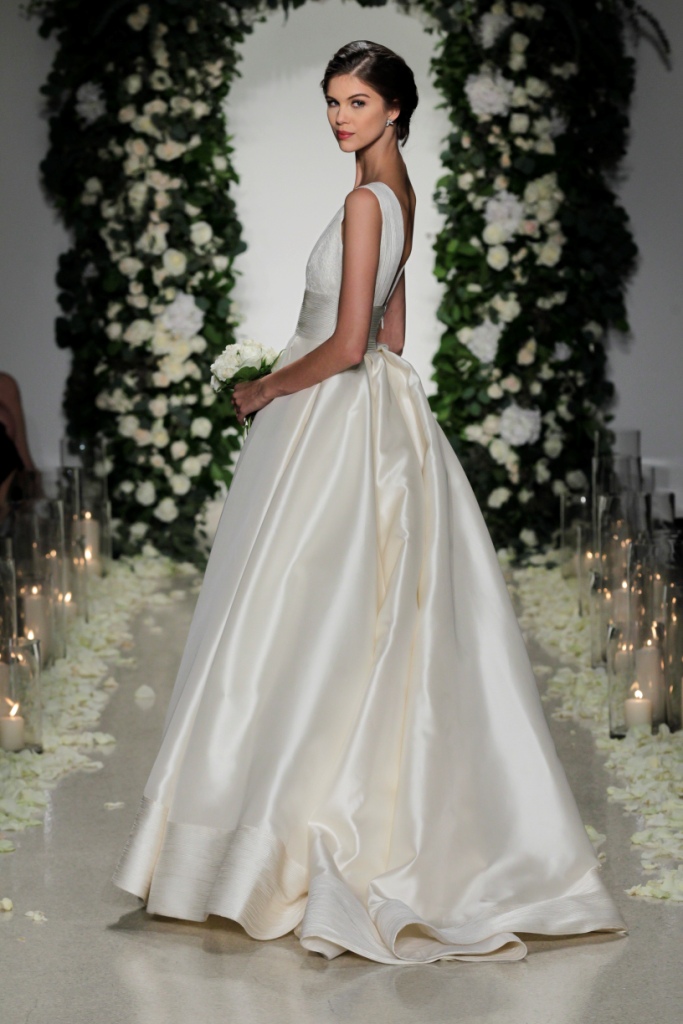 Langham, back detail | Stunning ball gown silk wedding dress by Anne Barge