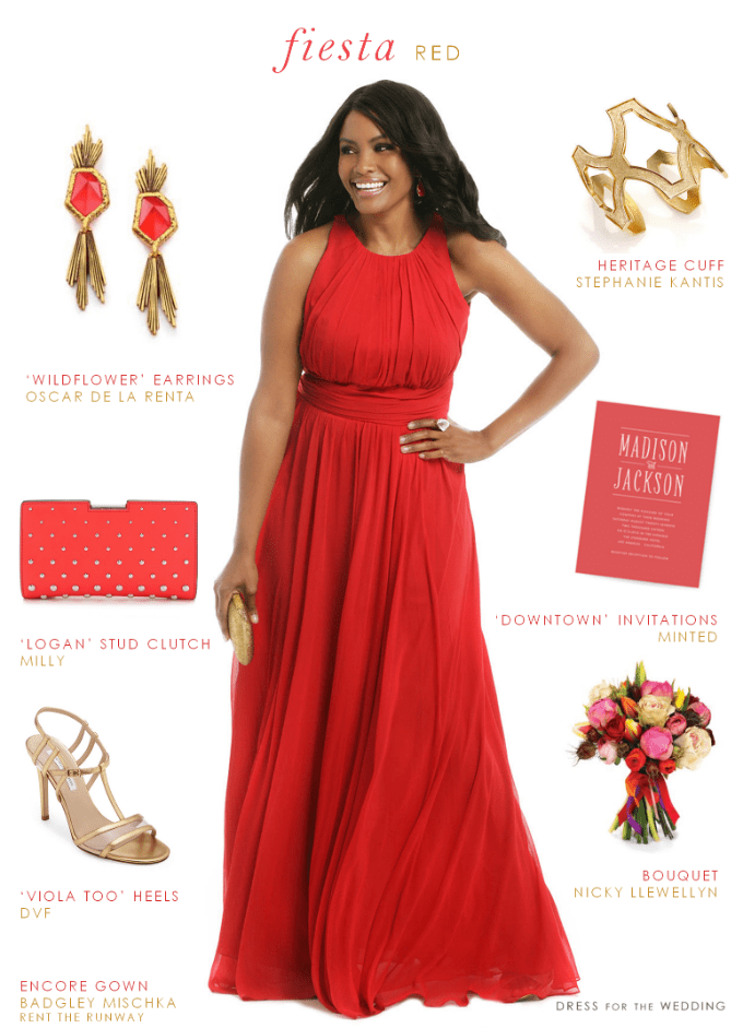 what accessories to wear with a red dress