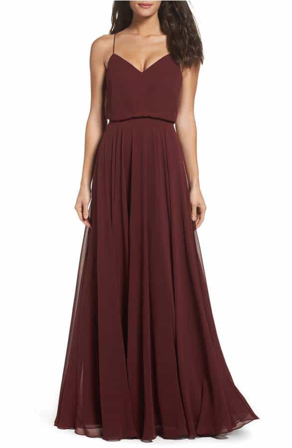 Burgundy Maxi Dress | Burgundy Dress for a Wedding