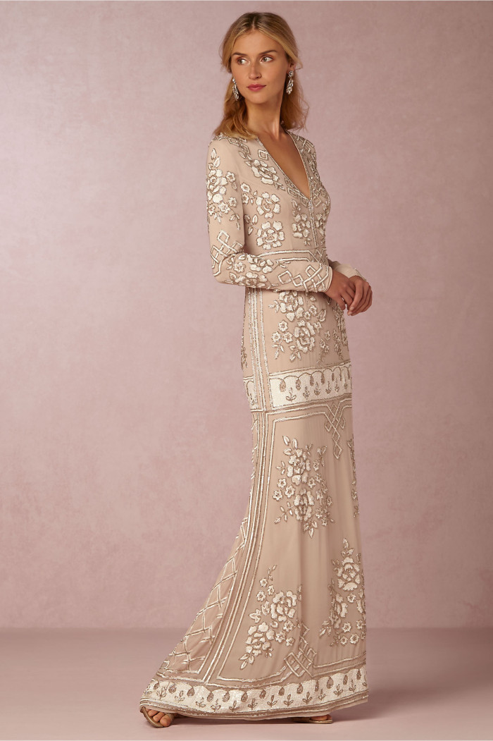 'Lake Dress' bohemian wedding dress with long sleeves from BHLDN