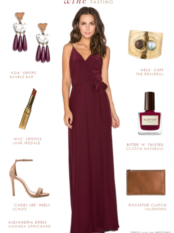 Burgundy maxi dress by from Revolve by Amanda Uprichard