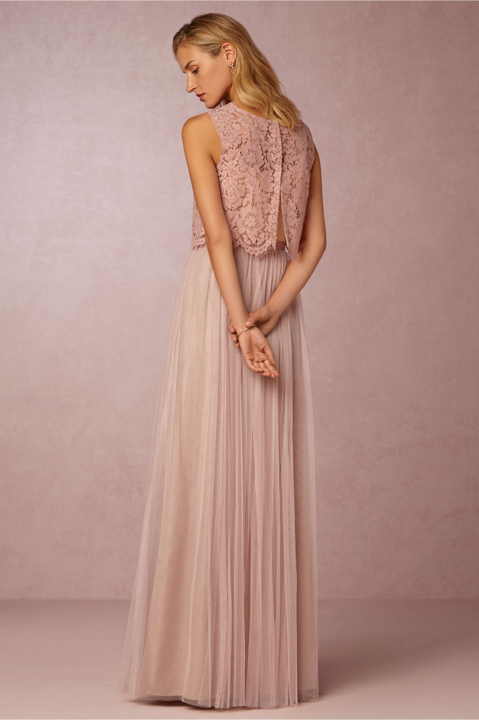 lace crop top for bridesmaid dress