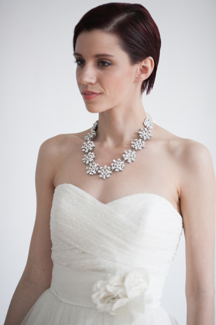 Rent a bridal statement necklace from Happily Ever Borrowed