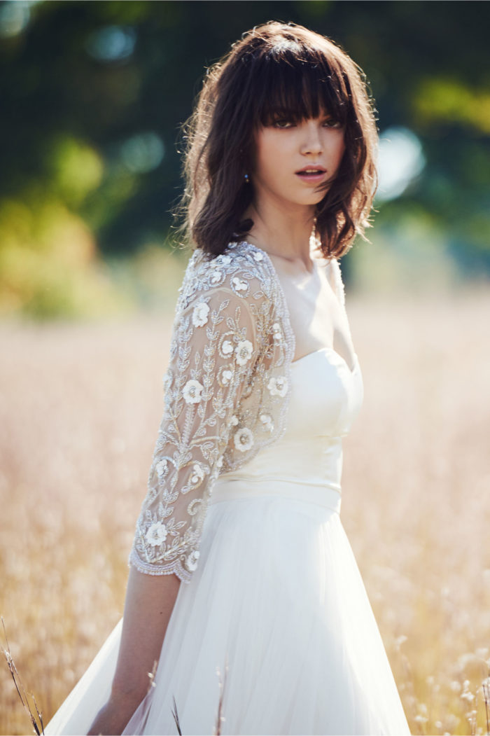 pretty bridal jacket from BHLDN