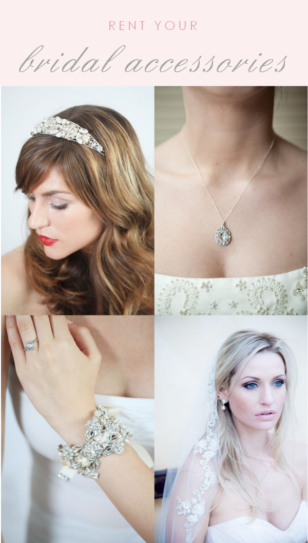 renting wedding jewelry veils accessories