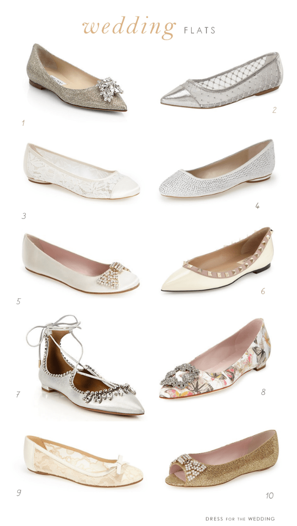 pretty flat wedding shoes