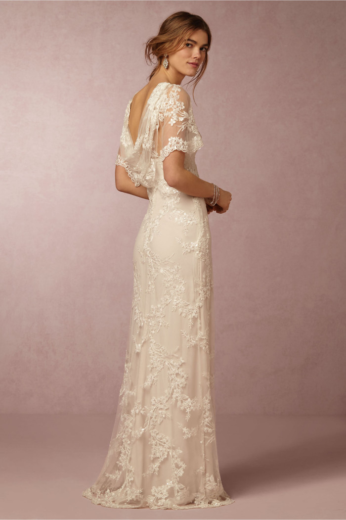 Vintage style lace wedding gown