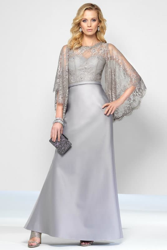 Silver Gown Alyce Paris Black Label - 5806 Long Dress In Silver