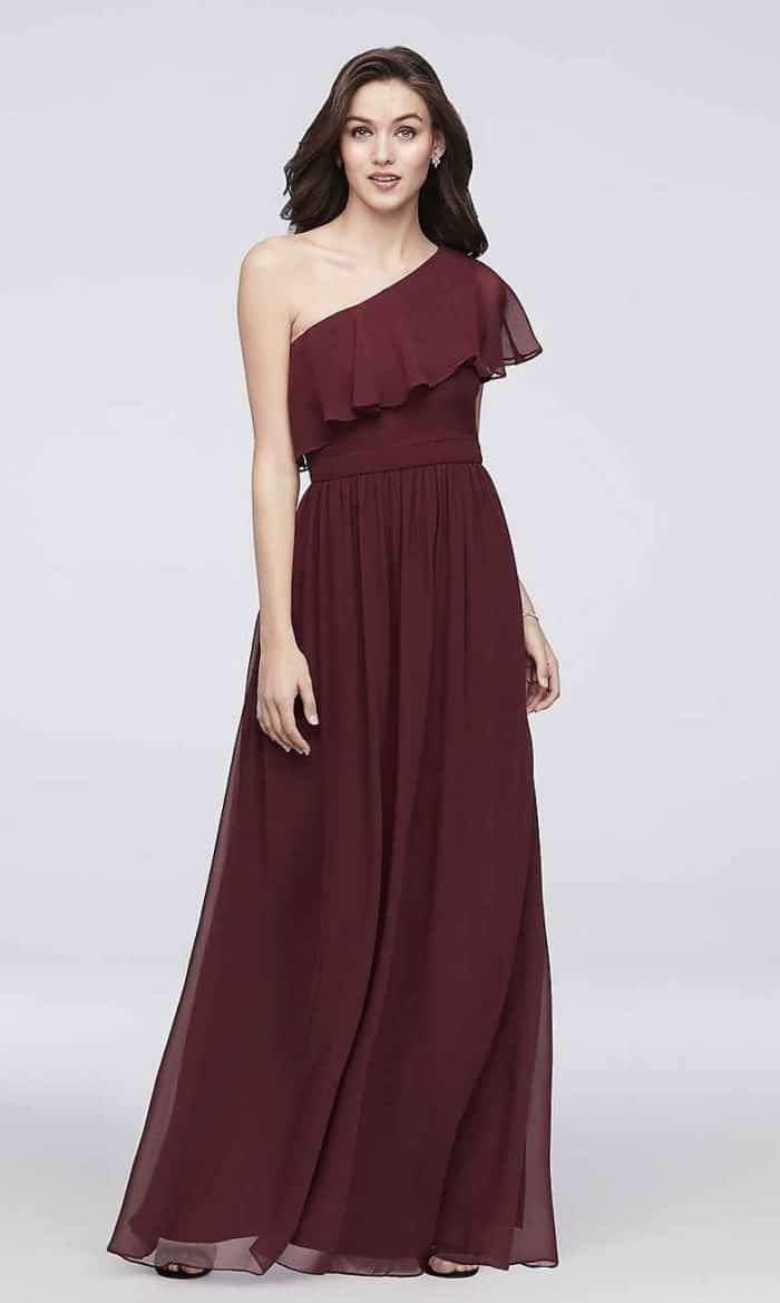 burgundy bridesmaid dress under 100