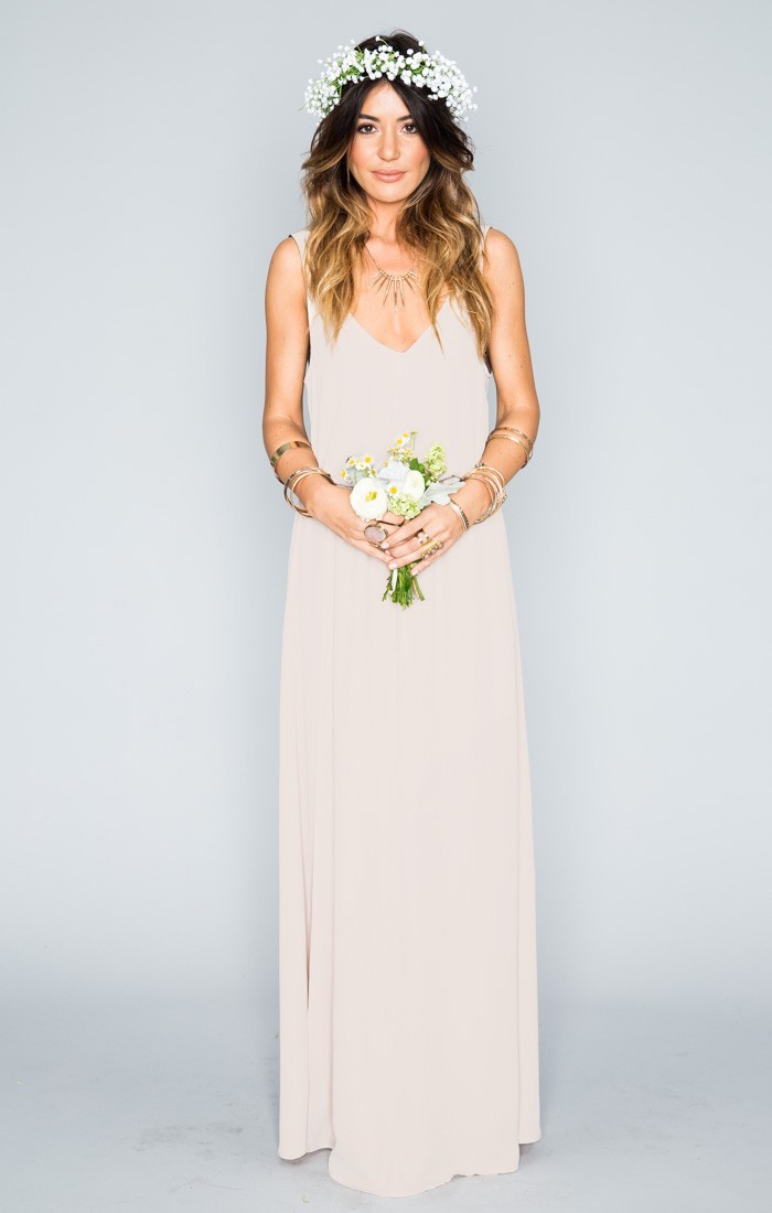 Neutral bridesmaid dress from Show Me Your Mumu