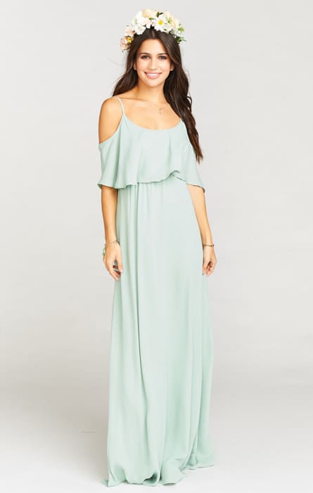 mint maxi dress for bridesmaids