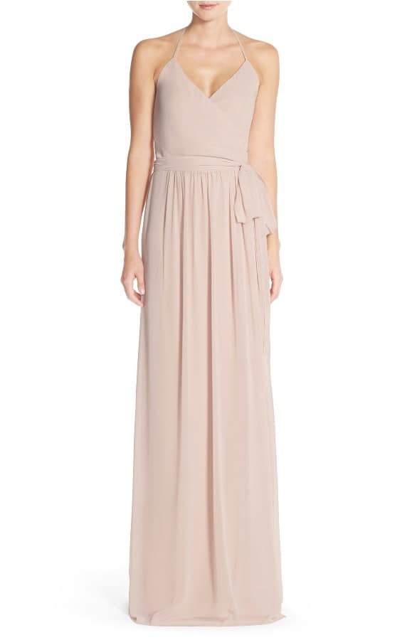 Flattering Tan Bridesmaid Dress