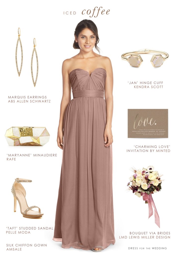 mink coloured bridesmaid dresses