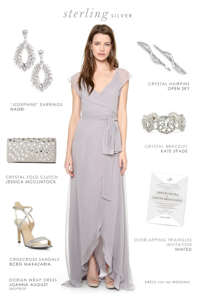 Gray dress for bridesmaids