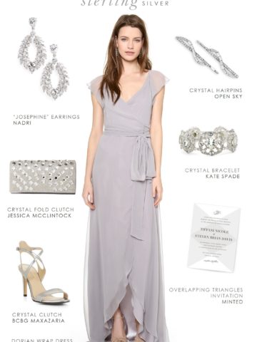 grey wedding guest dress