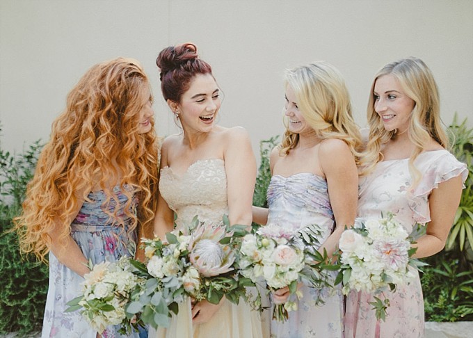 Printed Bridesmaid Dresses by PPS Couture |Kelly Sauer Photography