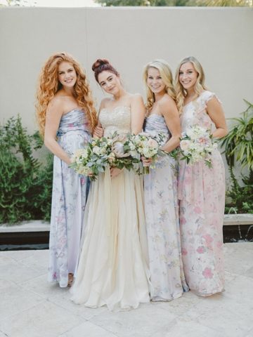 Mix and Match Floral Bridesmaids by PPS Couture | Kelly Sauer Photography
