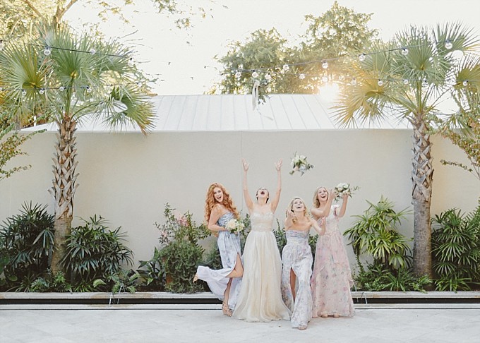 Bridal party wearing PPS Couture Bridesmaid Dresses | Photography by Kelly Sauer