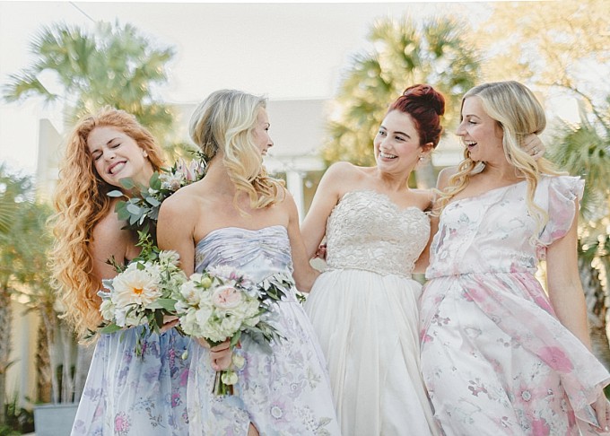 Pretty floral dresses by PPS Couture |Kelly Sauer Photography