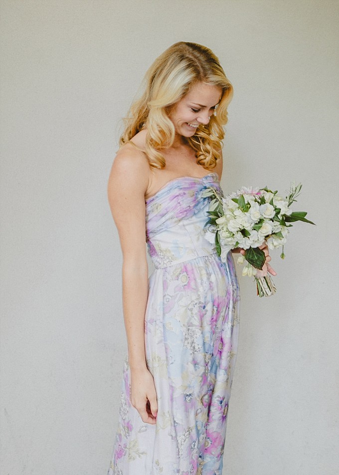 Blue and lavender floral bridesmaid dress | PPS Couture | Kelly Sauer Photography