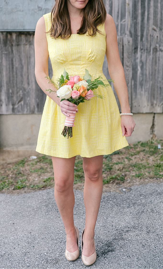 Short yellow dress for a bridesmaid|ModCloth | Photography by Brittney Kreider