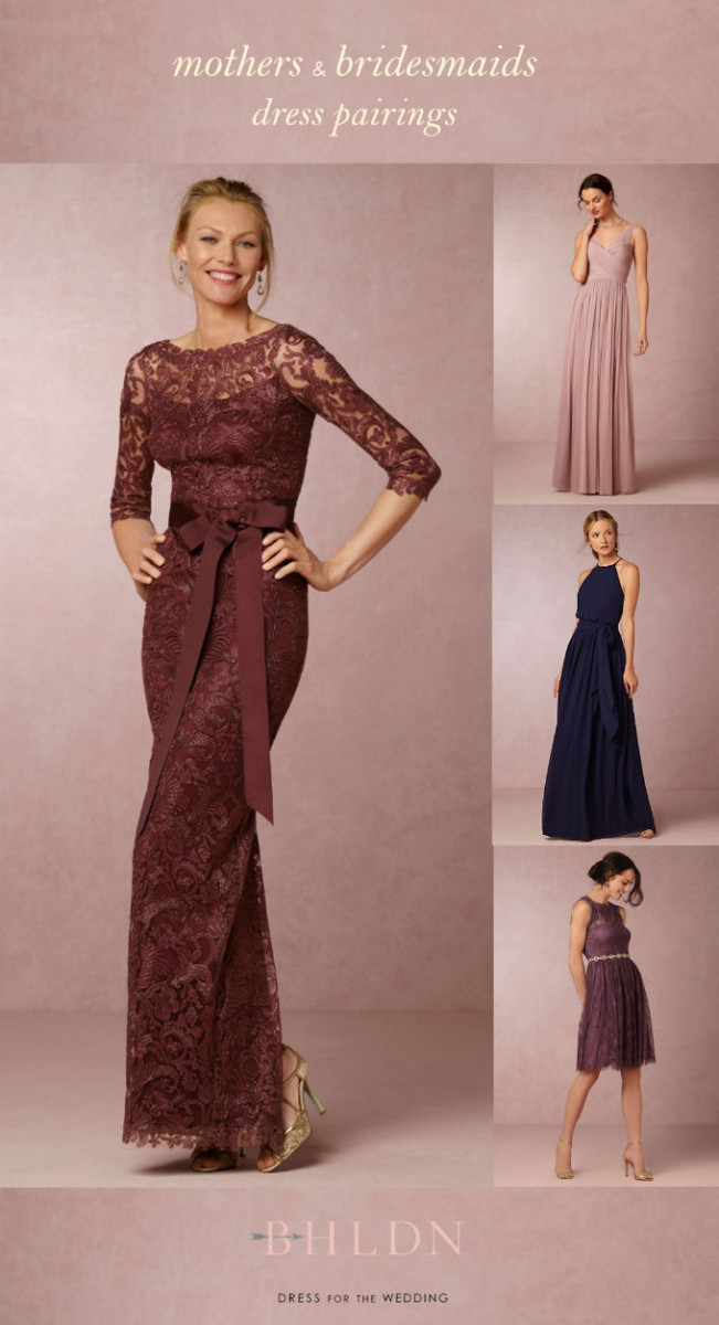 MOB dress to wear with navy or plum bridesmaid dresses