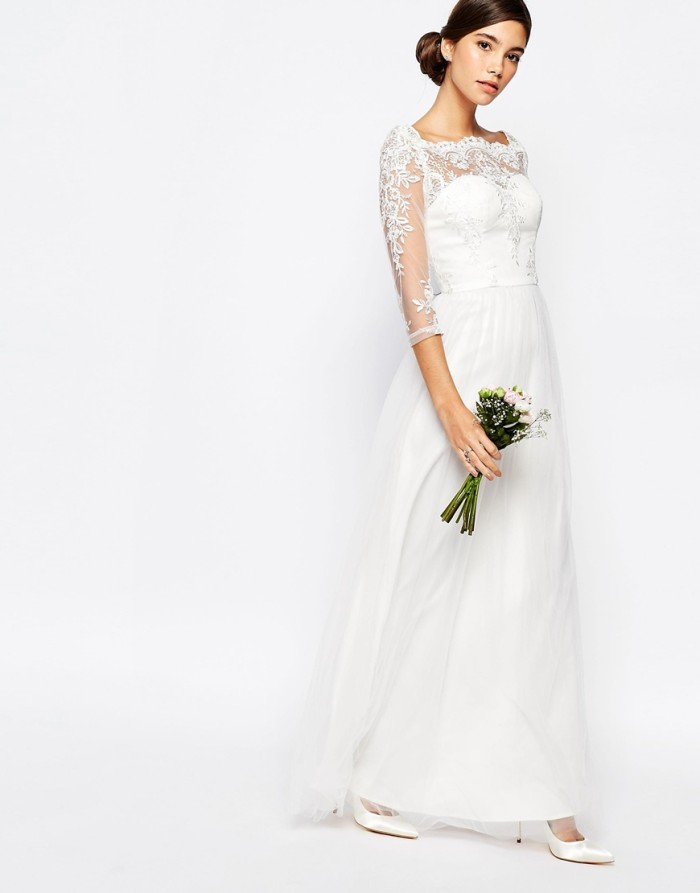 long sleeve wedding dress under 200 | ASOS Bridal Collection