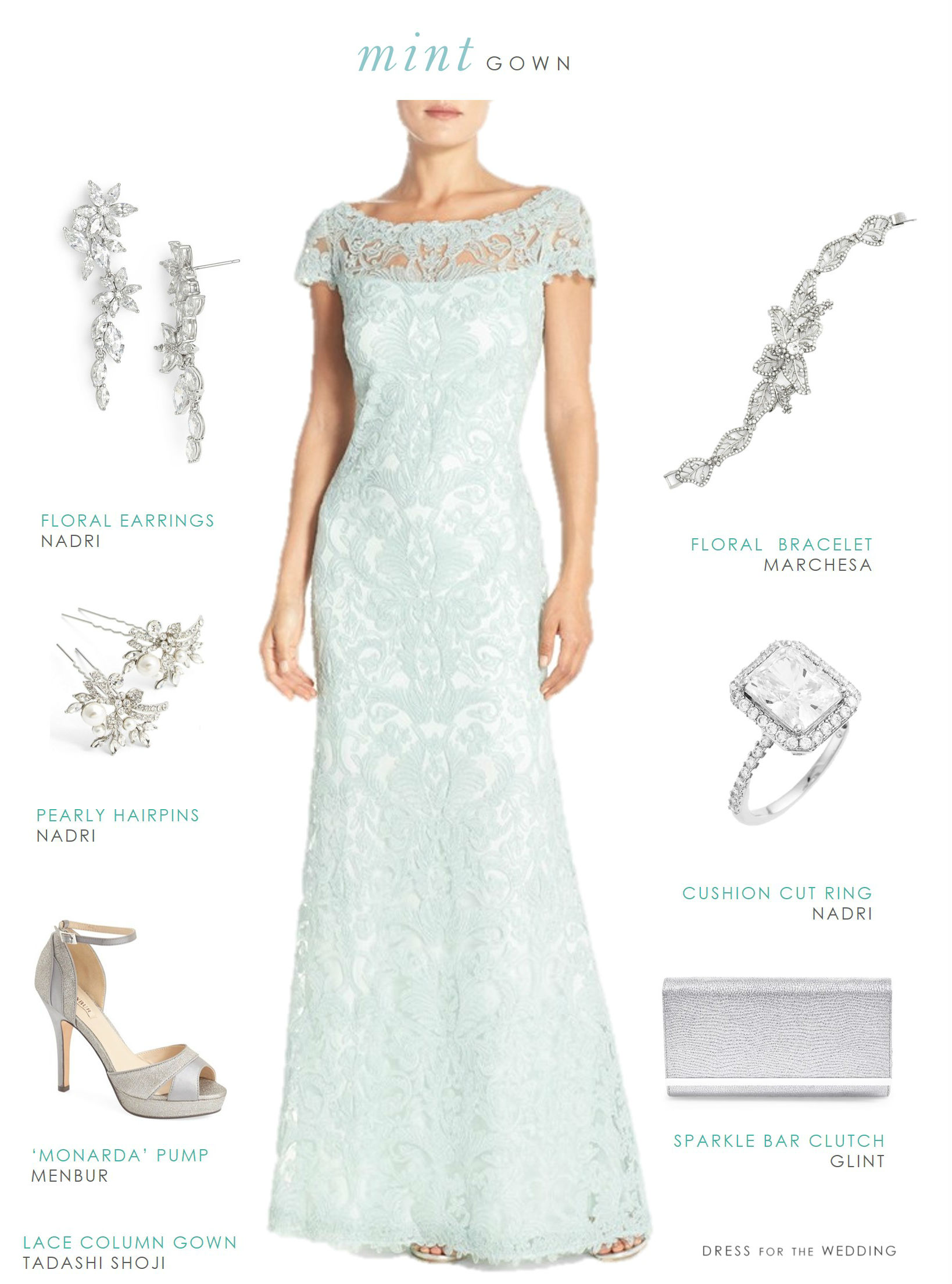 mint colored gown