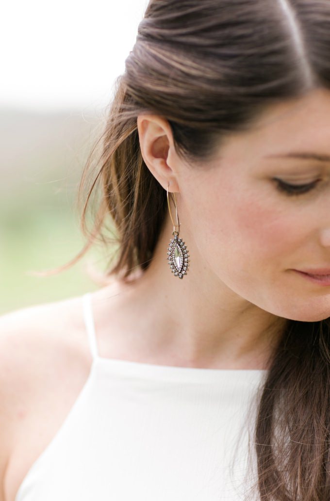 Crystal earrings for a wedding | Earrings from ModCloth | Photo by http://brittneykreider.com/